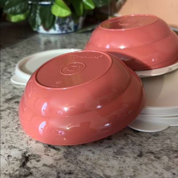 Collapsible Red Food Storage Bowls with Lids - Picture 4 of 5